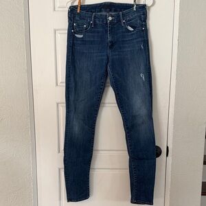 MOTHER Dark Blue Skinny Jeans